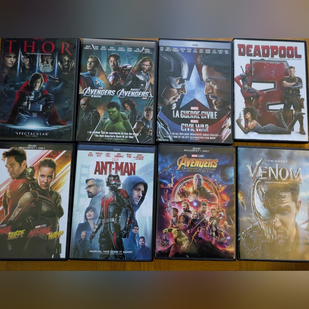 Marvel DVD Collection - Red, Blue, Black Covers